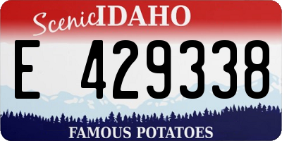 ID license plate E429338