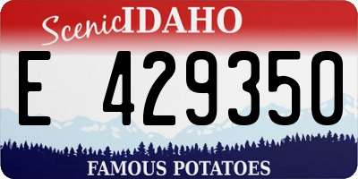 ID license plate E429350