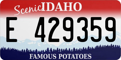 ID license plate E429359