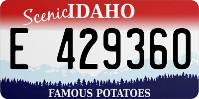 ID license plate E429360