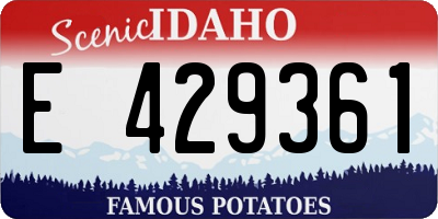 ID license plate E429361