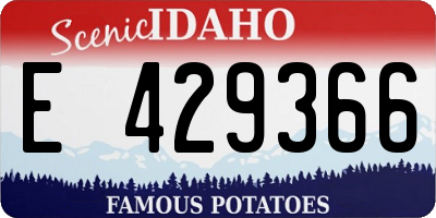 ID license plate E429366