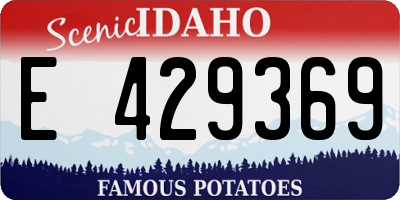 ID license plate E429369