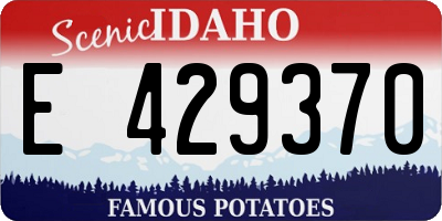 ID license plate E429370