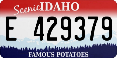 ID license plate E429379