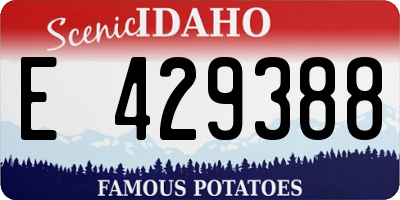 ID license plate E429388