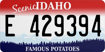 ID license plate E429394