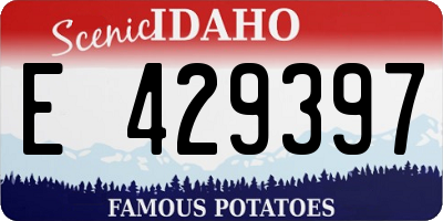 ID license plate E429397