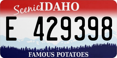 ID license plate E429398