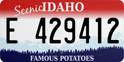 ID license plate E429412