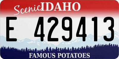 ID license plate E429413