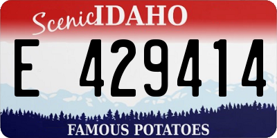 ID license plate E429414