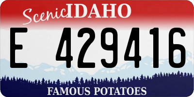 ID license plate E429416