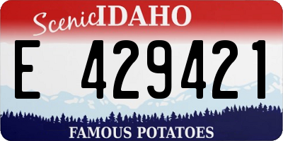 ID license plate E429421