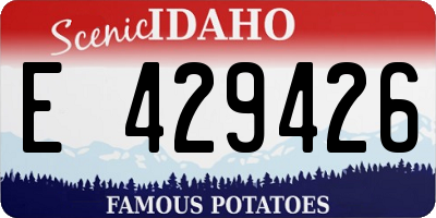 ID license plate E429426
