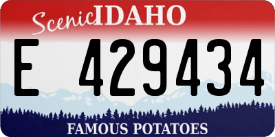 ID license plate E429434