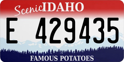 ID license plate E429435