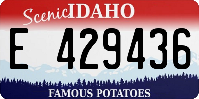 ID license plate E429436