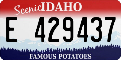 ID license plate E429437