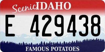 ID license plate E429438