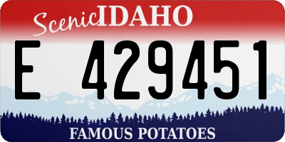 ID license plate E429451