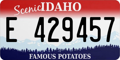 ID license plate E429457