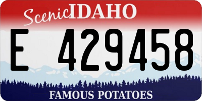 ID license plate E429458