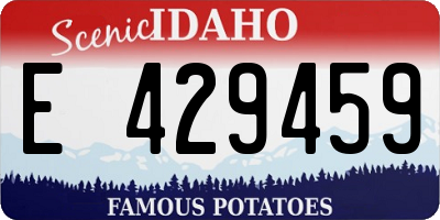ID license plate E429459