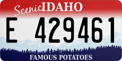 ID license plate E429461
