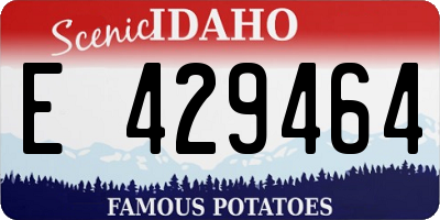 ID license plate E429464