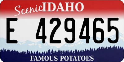 ID license plate E429465