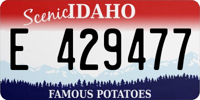ID license plate E429477