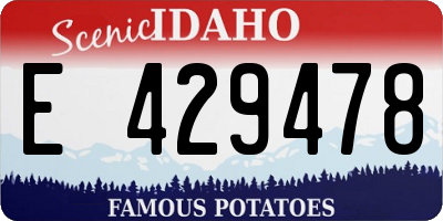 ID license plate E429478