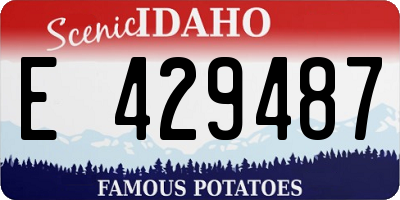 ID license plate E429487