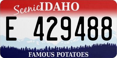 ID license plate E429488