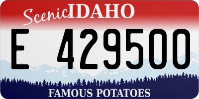 ID license plate E429500