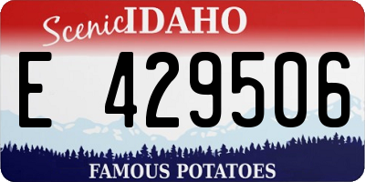 ID license plate E429506