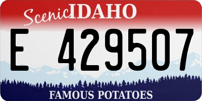 ID license plate E429507