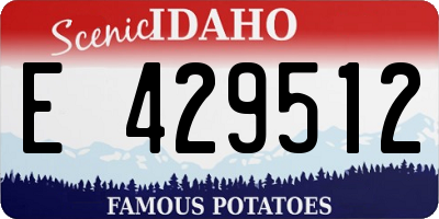 ID license plate E429512
