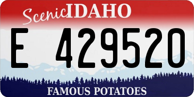 ID license plate E429520