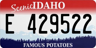 ID license plate E429522