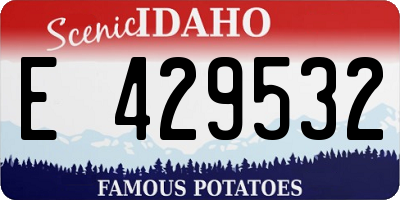 ID license plate E429532