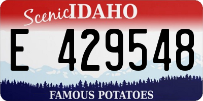 ID license plate E429548
