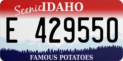 ID license plate E429550