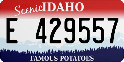 ID license plate E429557