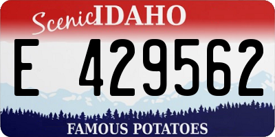 ID license plate E429562