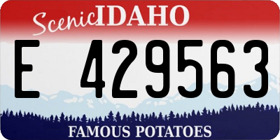 ID license plate E429563