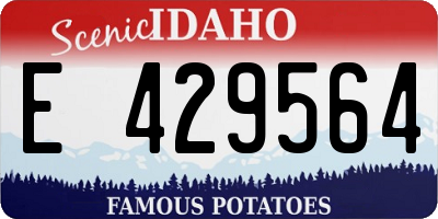 ID license plate E429564