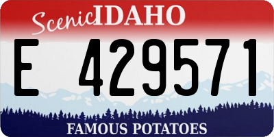 ID license plate E429571
