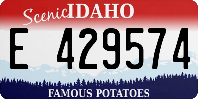 ID license plate E429574